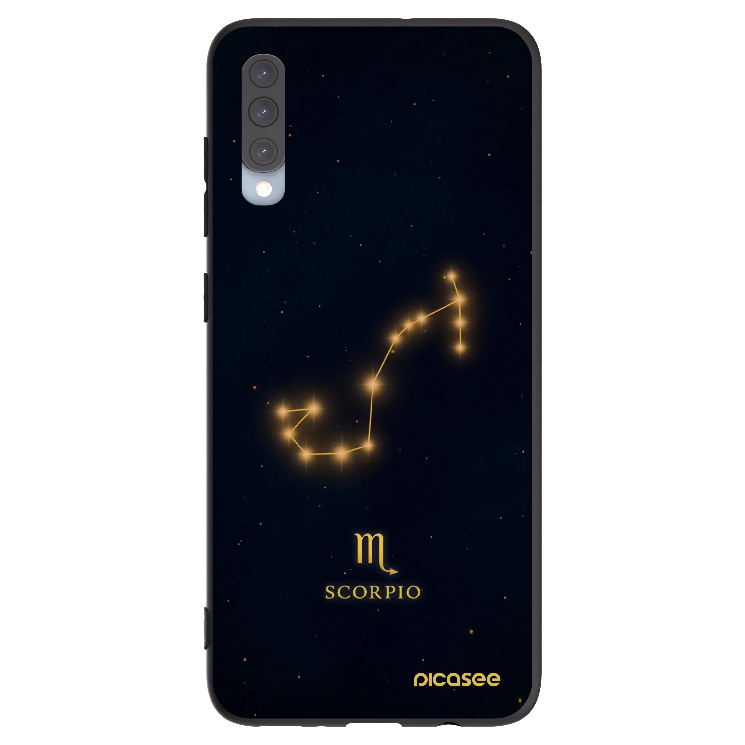 Picasee Samsung Galaxy A70 A705F Hülle - Schwarzes Silikon - SCORPIO