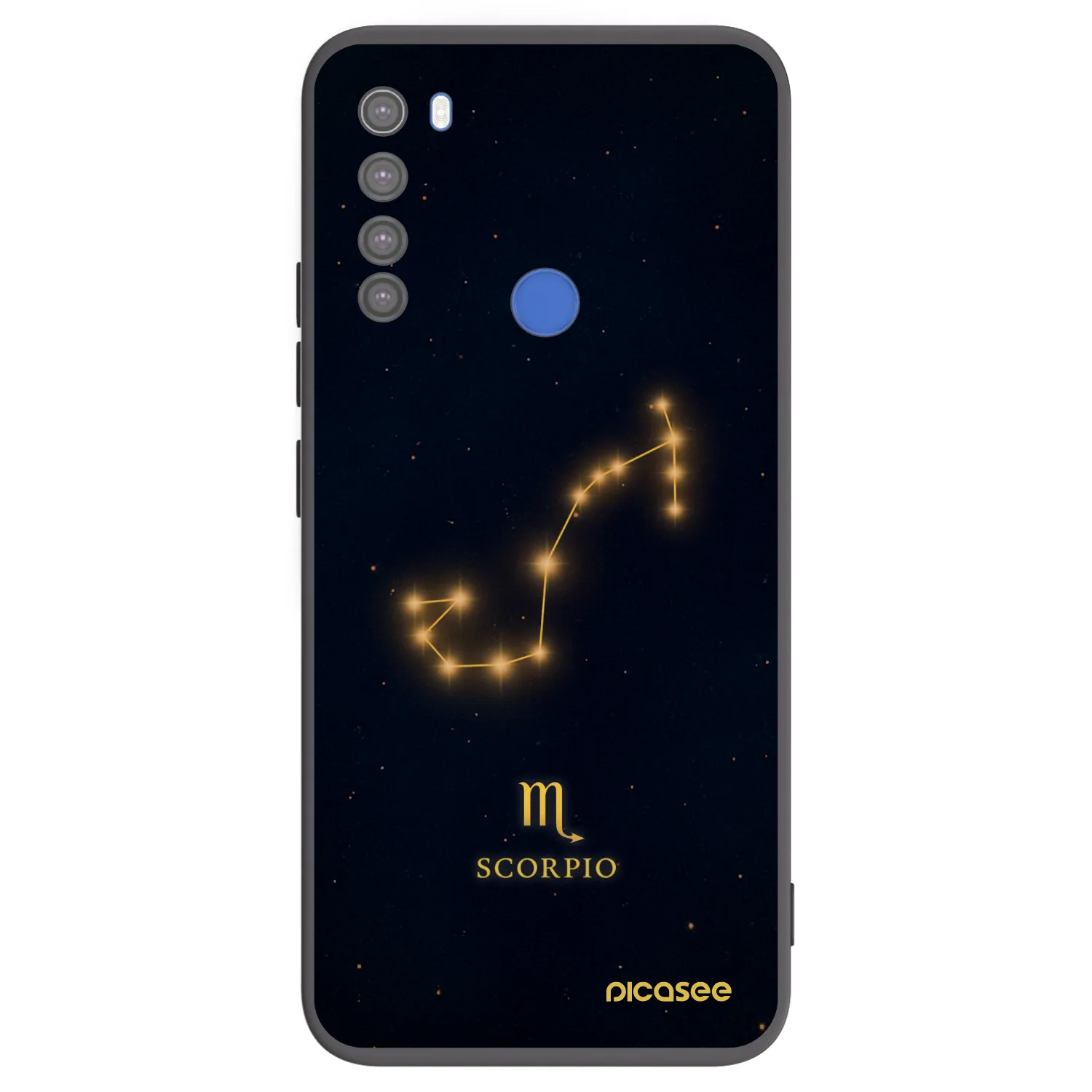 Picasee Xiaomi Redmi Note 8T Hülle - Schwarzes Silikon - SCORPIO