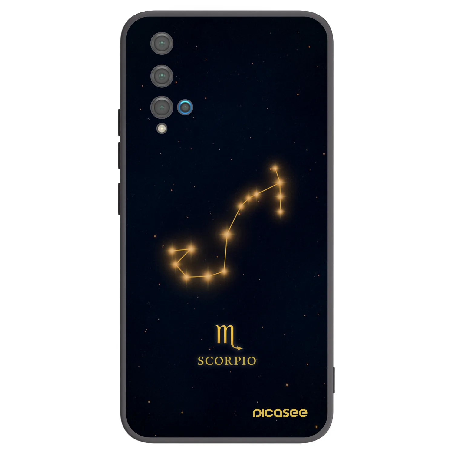 Picasee Huawei Nova 5T Hülle - Schwarzes Silikon - SCORPIO