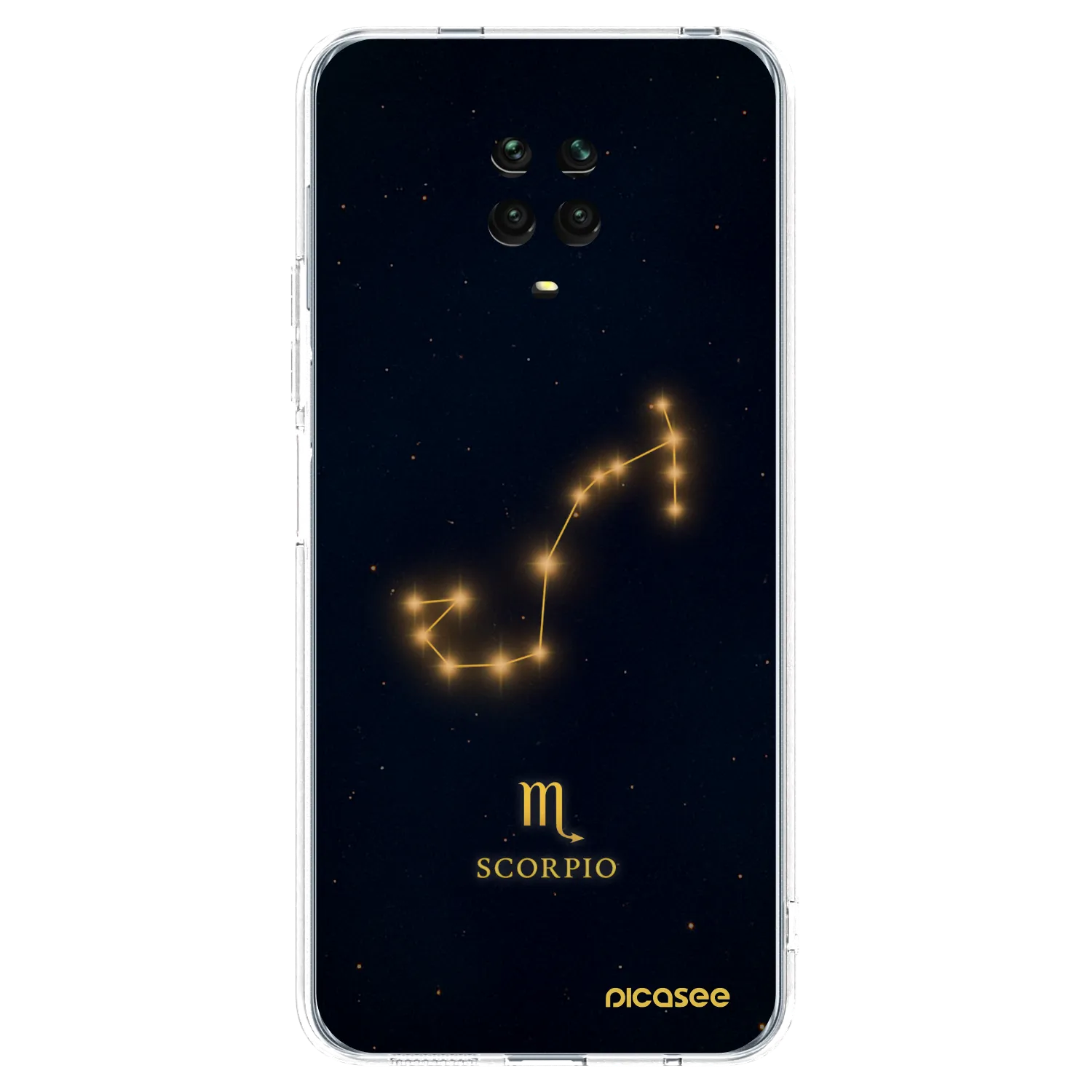 Picasee Xiaomi Redmi Note 9 Pro Hülle - Transparentes Silikon - SCORPIO