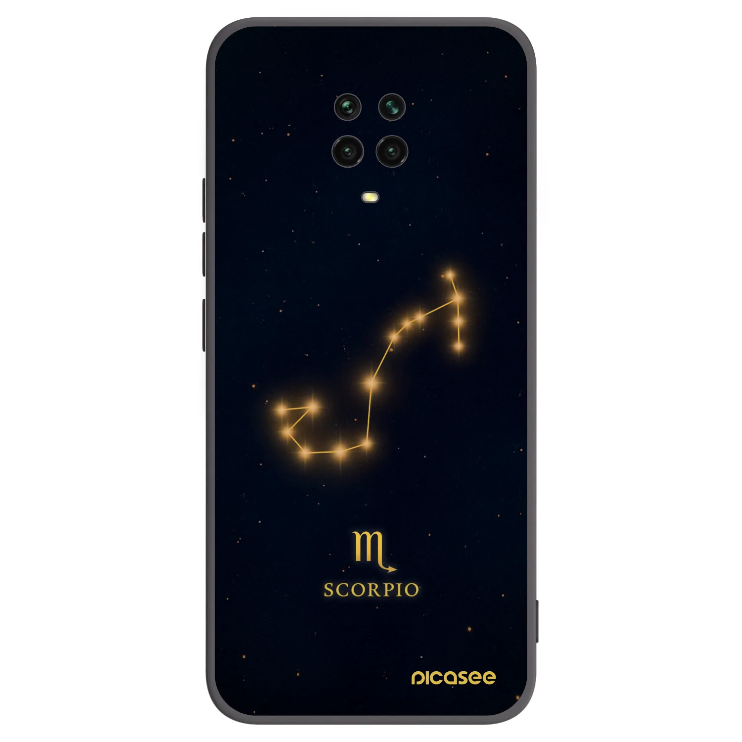 Picasee Xiaomi Redmi Note 9 Pro Hülle - Schwarzes Silikon - SCORPIO