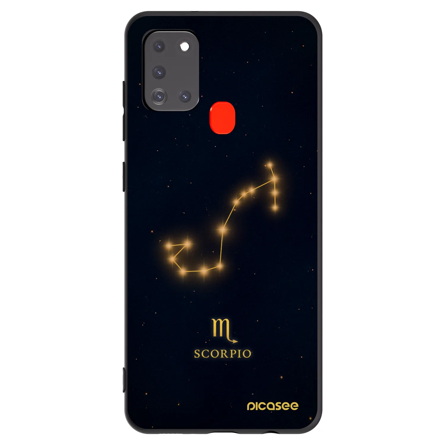 Picasee Samsung Galaxy A21s Hülle - Schwarzes Silikon - SCORPIO