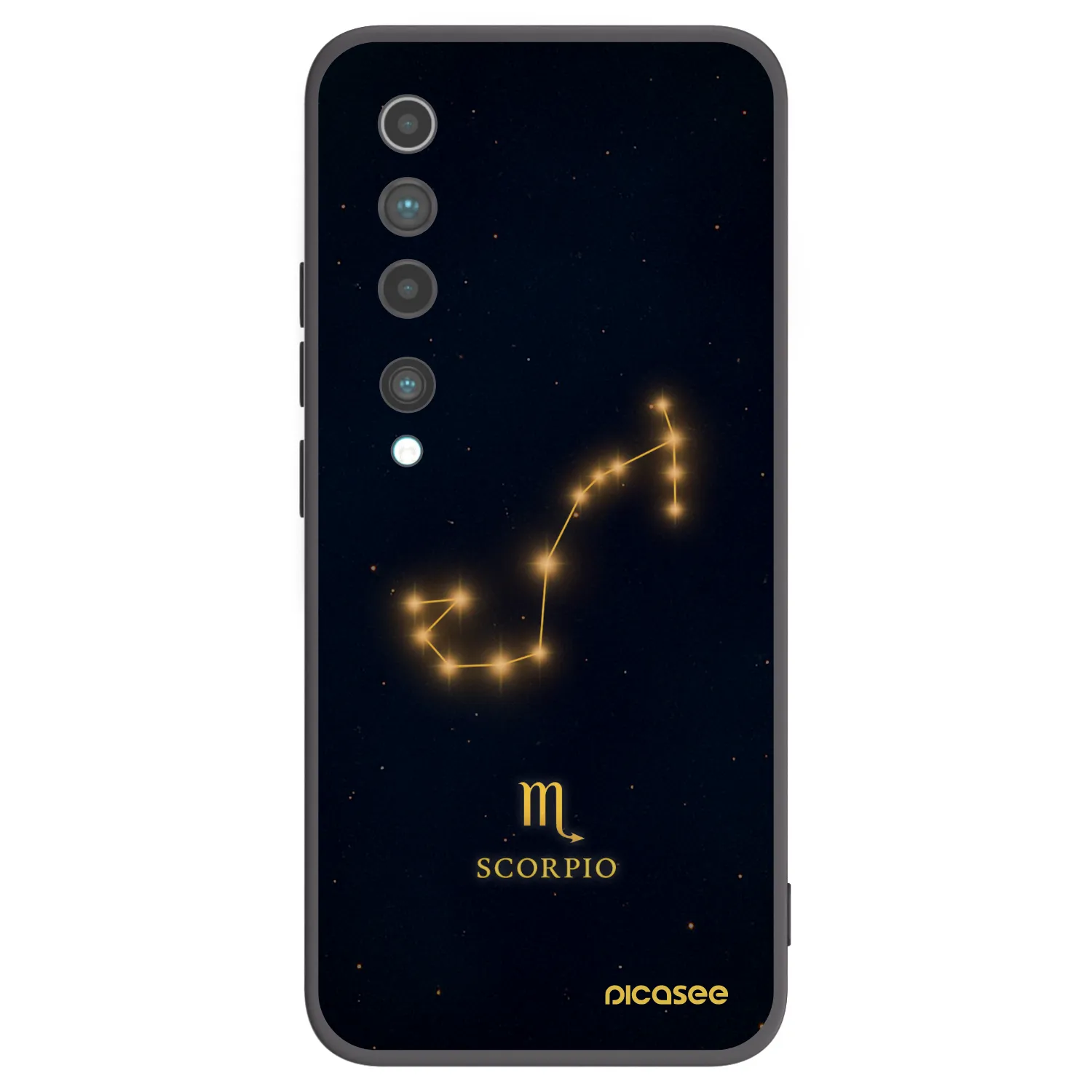 Picasee Xiaomi Mi 10 Hülle - Schwarzes Silikon - SCORPIO