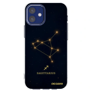 Picasee Apple iPhone 12 mini Hülle - Transparentes Silikon - SAGITTARIUS