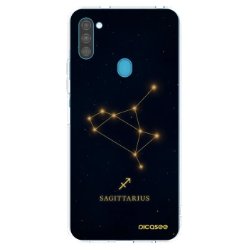 Picasee Samsung Galaxy M11 Hülle - Transparentes Silikon - SAGITTARIUS
