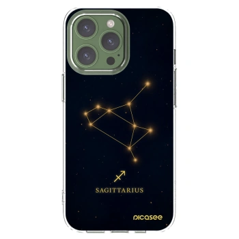 Picasee Apple iPhone 13 Pro Hülle - Transparentes Silikon - SAGITTARIUS