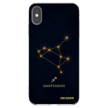 Picasee Apple iPhone XS Max Hülle - Transparentes Silikon - SAGITTARIUS