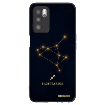 Picasee OPPO A16s Hülle - Schwarzes Silikon - SAGITTARIUS