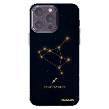 Picasee Apple iPhone 14 Pro Max Hülle - Transparentes Silikon - SAGITTARIUS