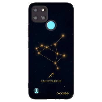 Picasee Realme C21Y Hülle - Schwarzes Silikon - SAGITTARIUS