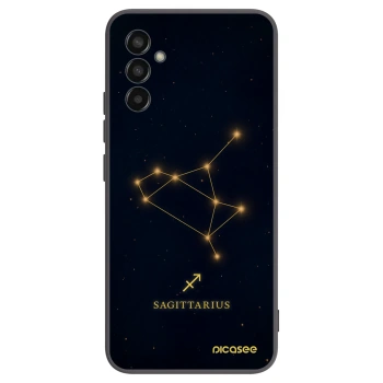 Picasee Samsung Galaxy M13 M135F Hülle - Schwarzes Silikon - SAGITTARIUS