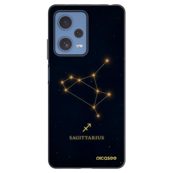 Picasee Xiaomi Redmi Note 12 Pro 5G Hülle - Schwarzes Silikon - SAGITTARIUS