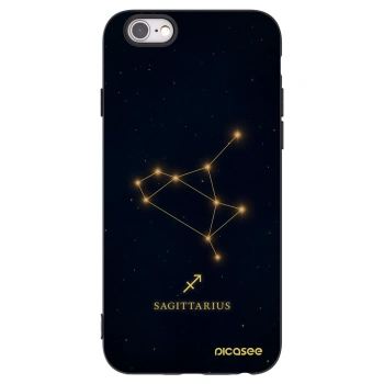 Picasee Apple iPhone 6/6S Hülle - Schwarzes Silikon - SAGITTARIUS