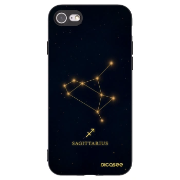 Picasee Apple iPhone 8 Hülle - Schwarzes Silikon - SAGITTARIUS