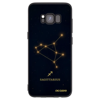 Picasee Samsung Galaxy S8 G950F Hülle - Schwarzes Silikon - SAGITTARIUS