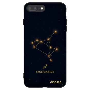 Picasee Apple iPhone 7 Plus Hülle - Schwarzes Silikon - SAGITTARIUS