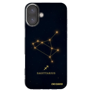 Picasee Apple iPhone 16 Plus Hülle - Transparentes Silikon - SAGITTARIUS