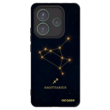 Picasee Xiaomi Redmi Note 14 5G Hülle - Schwarzes Silikon - SAGITTARIUS