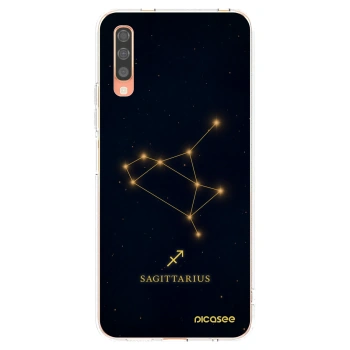 Picasee Samsung Galaxy A70 A705F Hülle - Transparentes Silikon - SAGITTARIUS