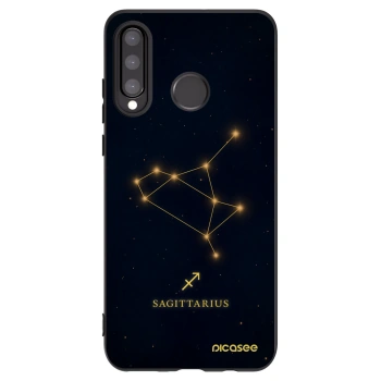 Picasee Huawei P30 Lite Hülle - Schwarzes Silikon - SAGITTARIUS