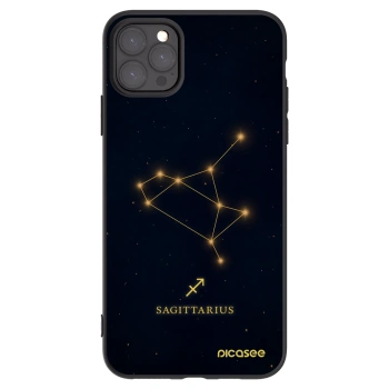 Picasee Apple iPhone 11 Pro Max Hülle - Schwarzes Silikon - SAGITTARIUS