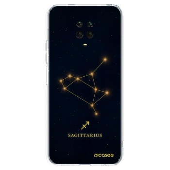 Picasee Xiaomi Redmi Note 9S Hülle - Transparentes Silikon - SAGITTARIUS
