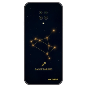 Picasee Xiaomi Redmi Note 9S Hülle - Schwarzes Silikon - SAGITTARIUS