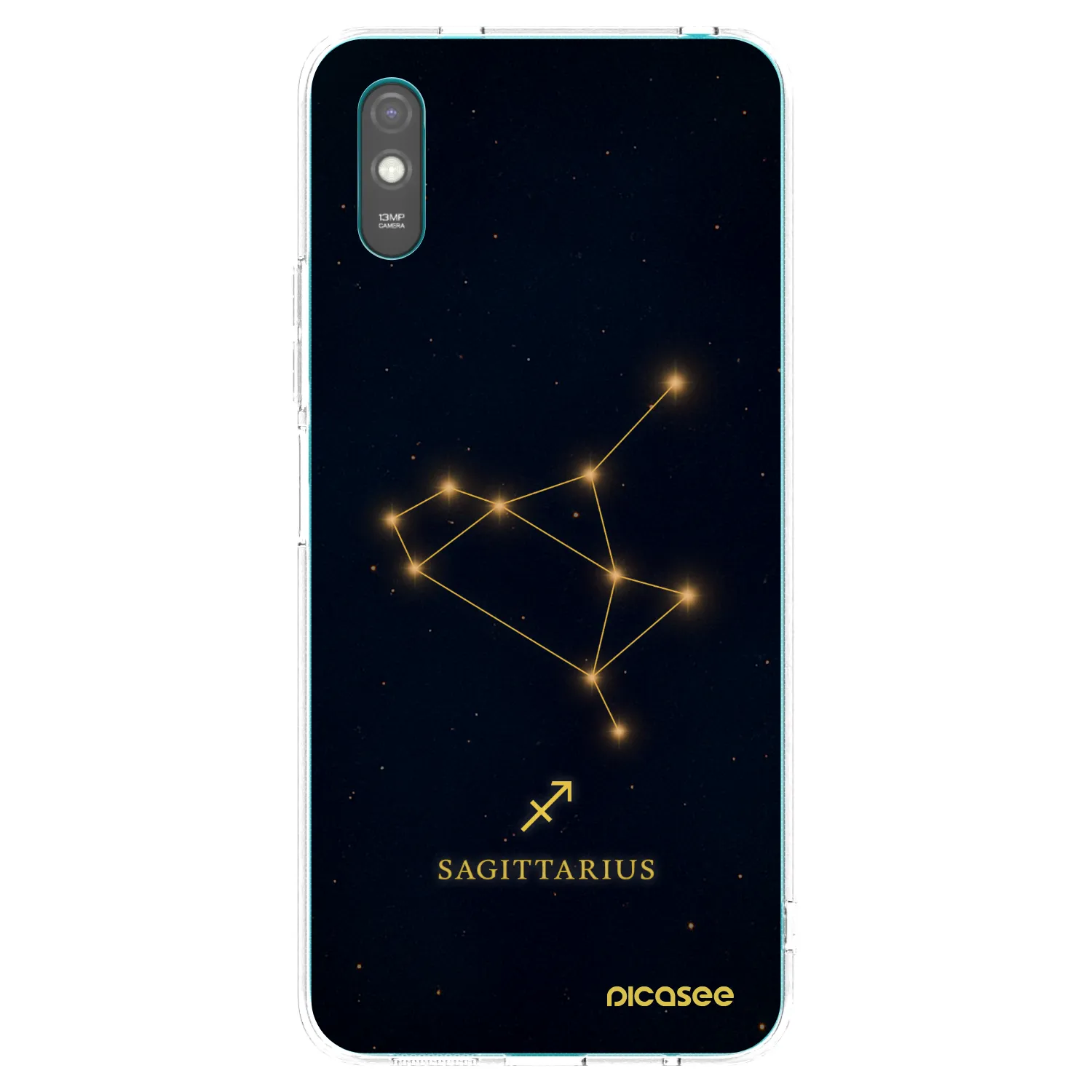 Picasee Xiaomi Redmi 9A Hülle - Transparentes Silikon - SAGITTARIUS