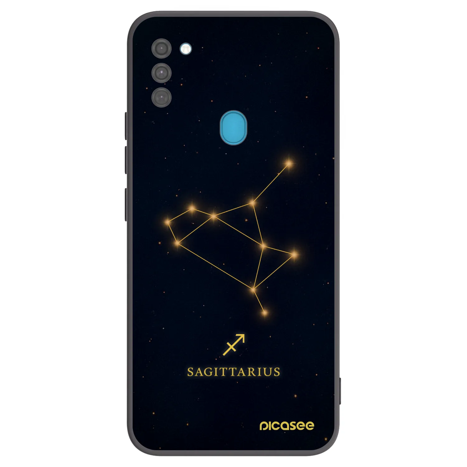 Picasee Samsung Galaxy M11 Hülle - Schwarzes Silikon - SAGITTARIUS