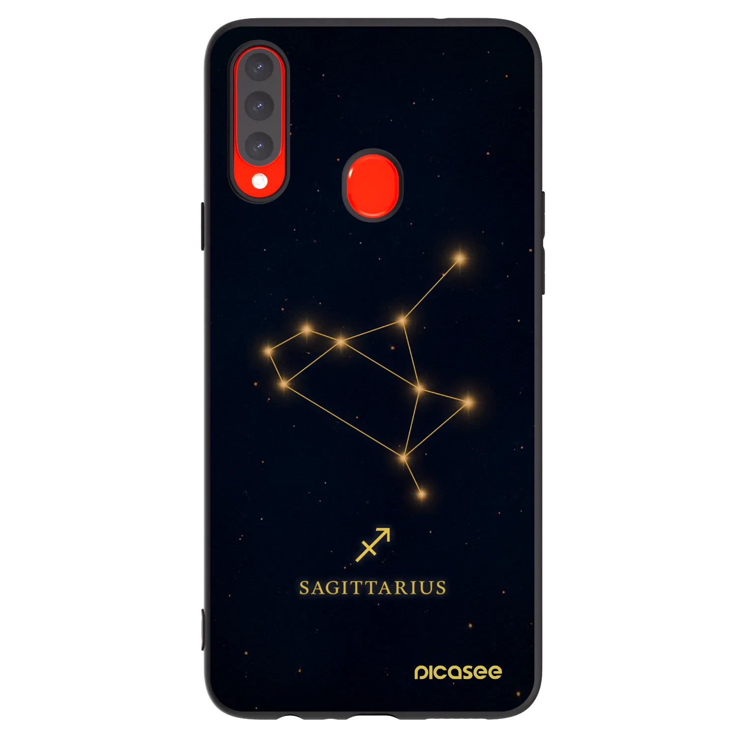 Picasee Samsung Galaxy A20s Hülle - Schwarzes Silikon - SAGITTARIUS