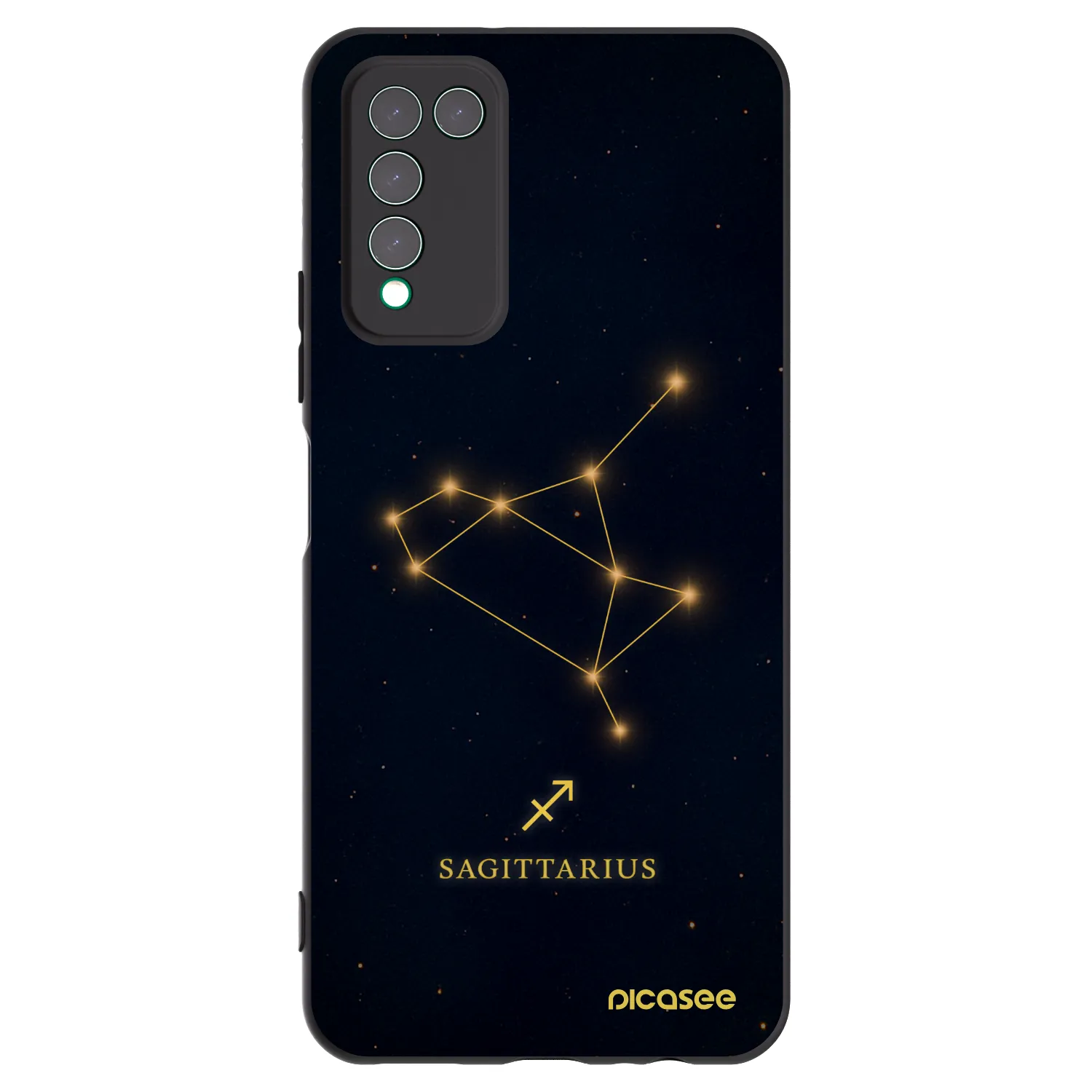 Picasee Honor 10X Lite Hülle - Schwarzes Silikon - SAGITTARIUS