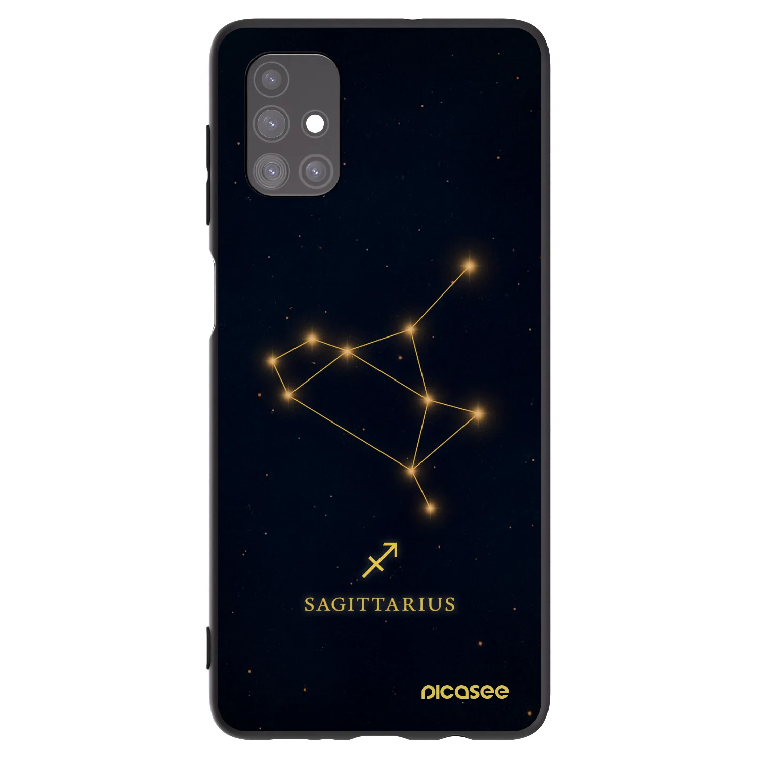 Picasee Samsung Galaxy M51 M515F Hülle - Schwarzes Silikon - SAGITTARIUS