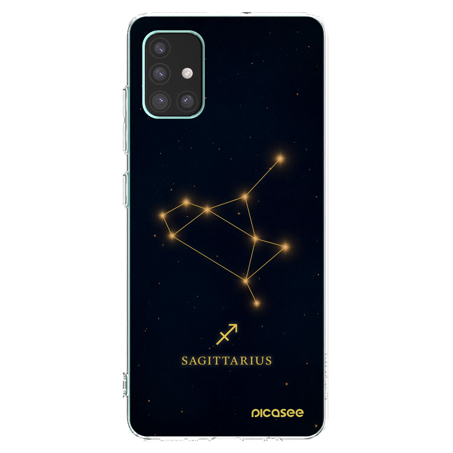 Picasee Samsung Galaxy M51 M515F Hülle - Transparentes Silikon - SAGITTARIUS