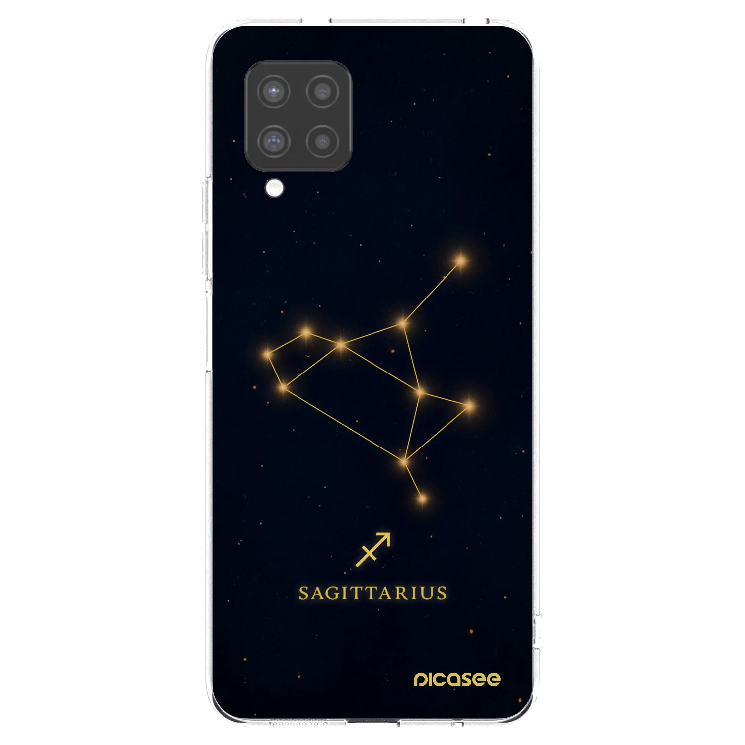 Picasee Samsung Galaxy A42 A426B Hülle - Transparentes Silikon - SAGITTARIUS