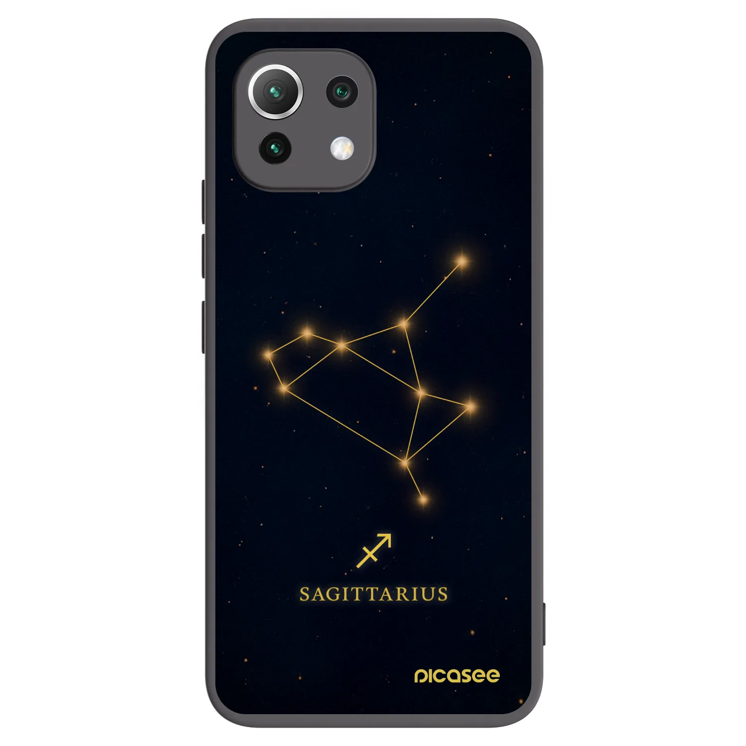 Picasee Xiaomi Mi 11 Lite Hülle - Schwarzes Silikon - SAGITTARIUS