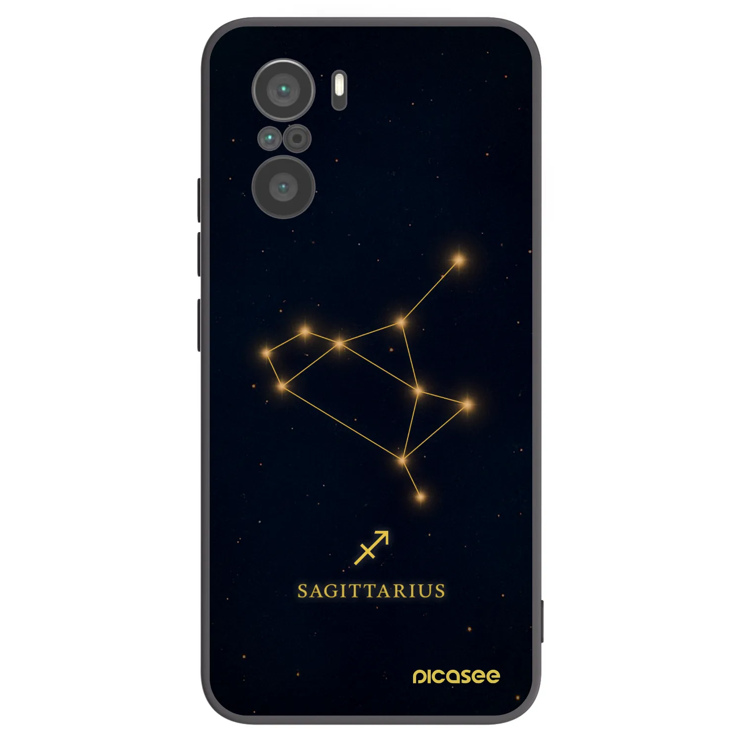 Picasee Xiaomi Poco F3 Hülle - Schwarzes Silikon - SAGITTARIUS