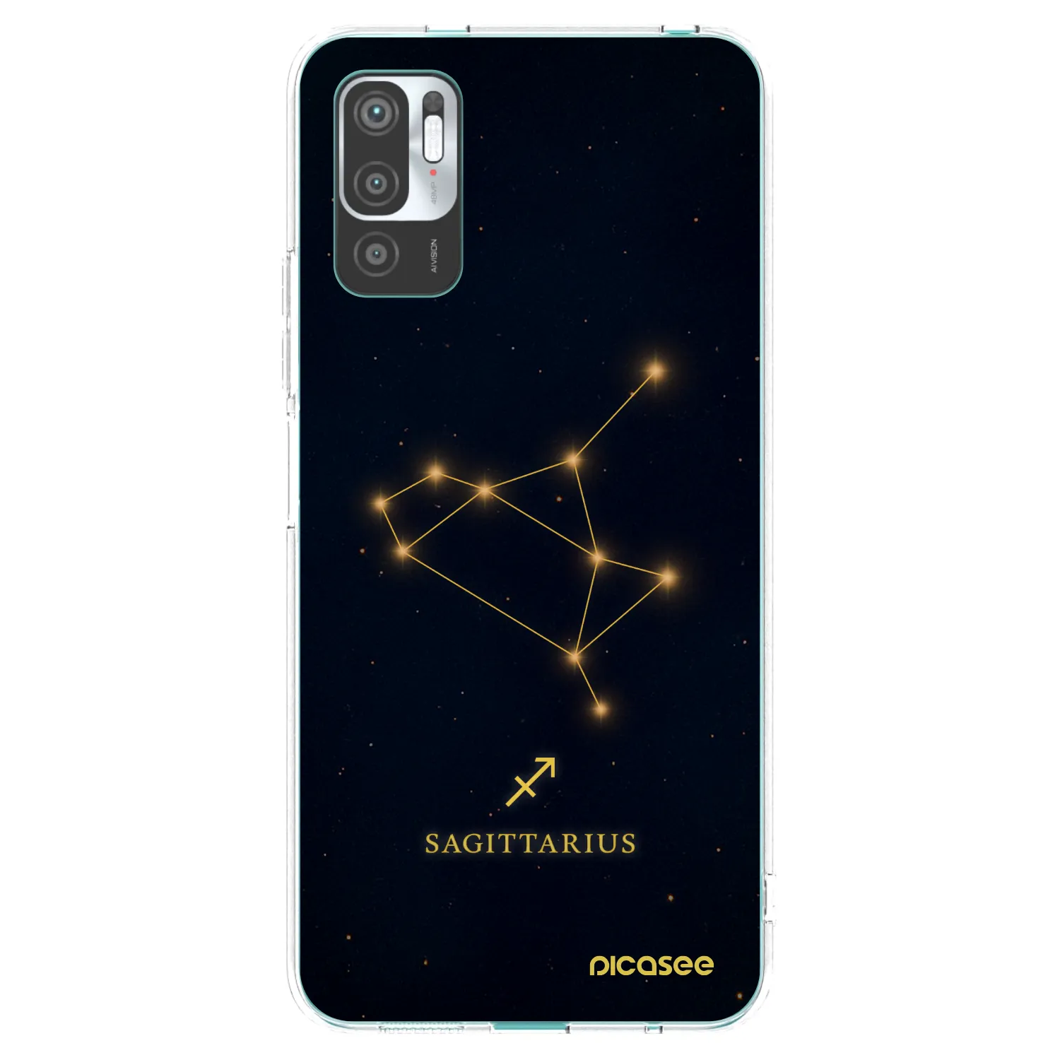 Picasee Xiaomi Redmi Note 10 5G Hülle - Transparentes Silikon - SAGITTARIUS