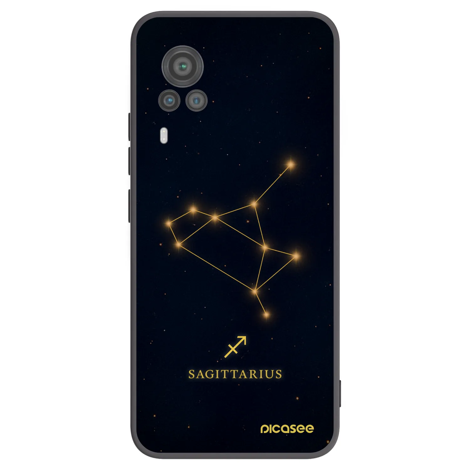 Picasee Vivo X60 Pro 5G Hülle - Schwarzes Silikon - SAGITTARIUS