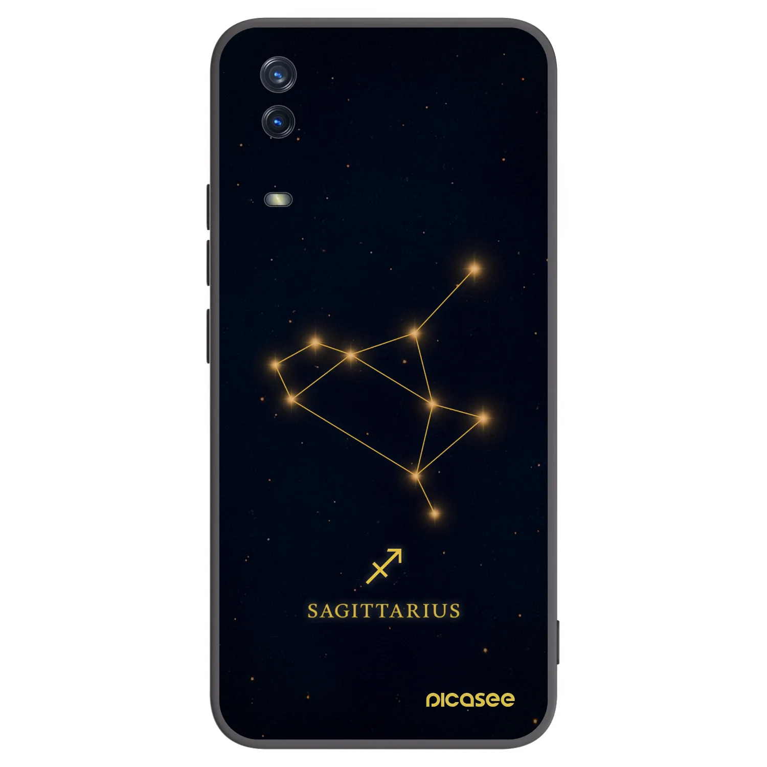 Picasee Vivo Y11s Hülle - Schwarzes Silikon - SAGITTARIUS