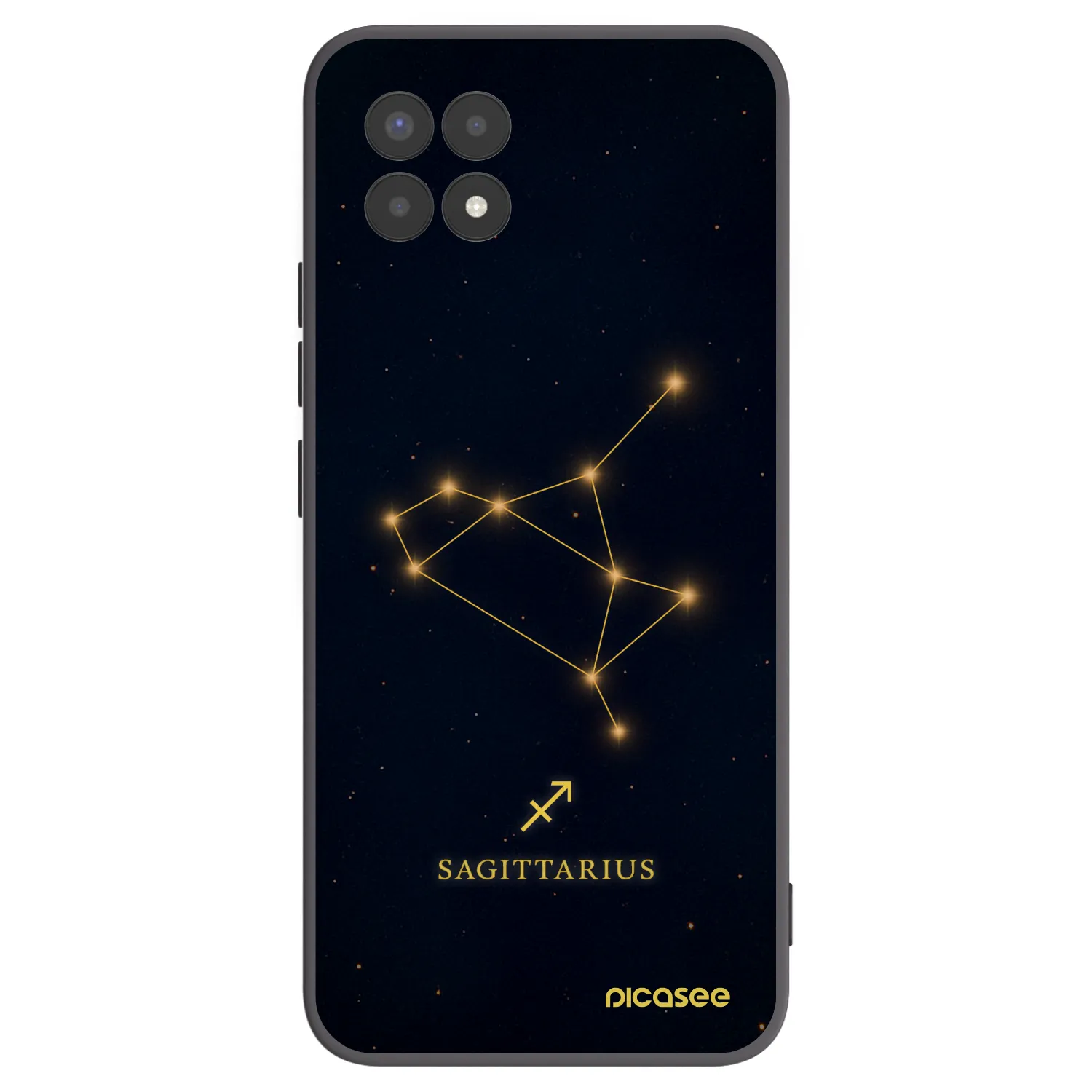 Picasee Realme 8i Hülle - Schwarzes Silikon - SAGITTARIUS