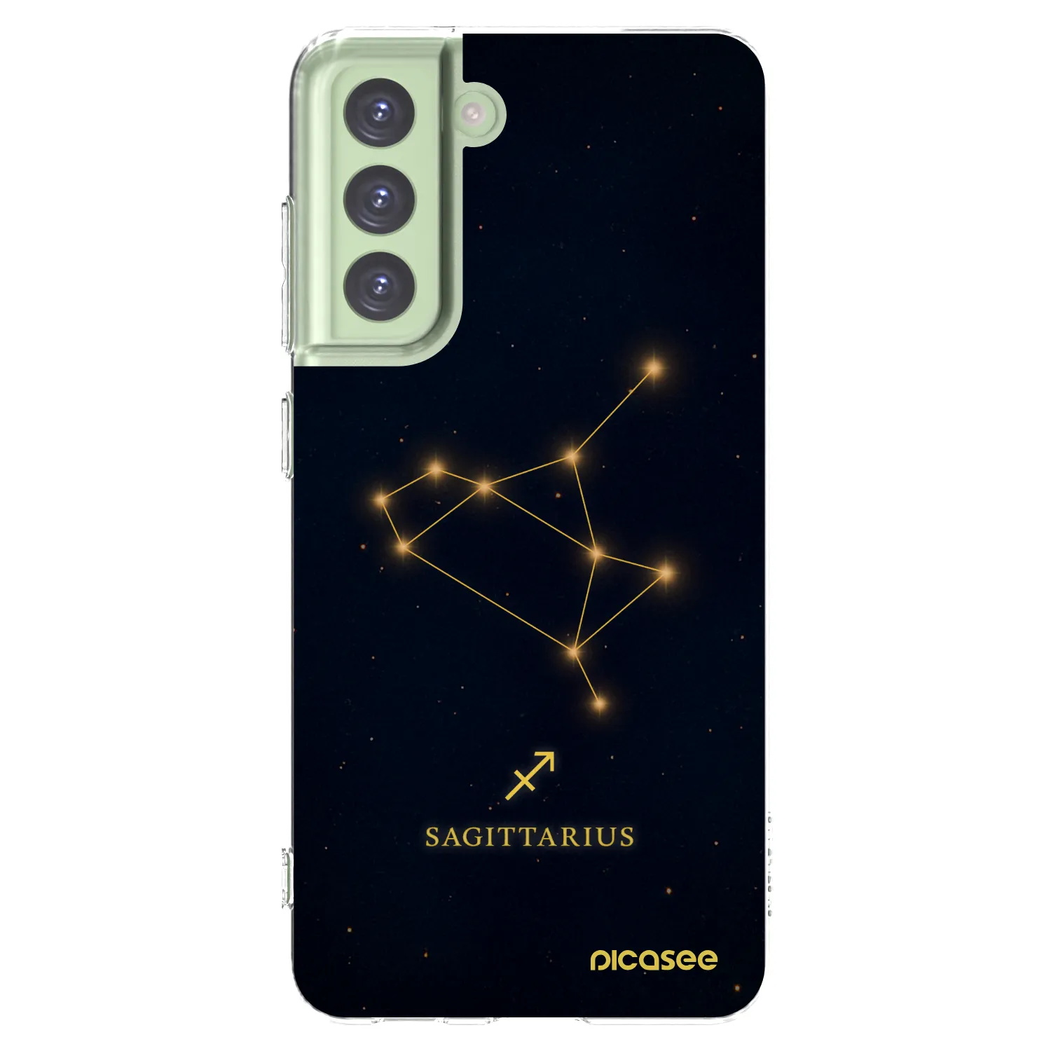 Picasee Samsung Galaxy S21 FE 5G Hülle - Transparentes Silikon - SAGITTARIUS