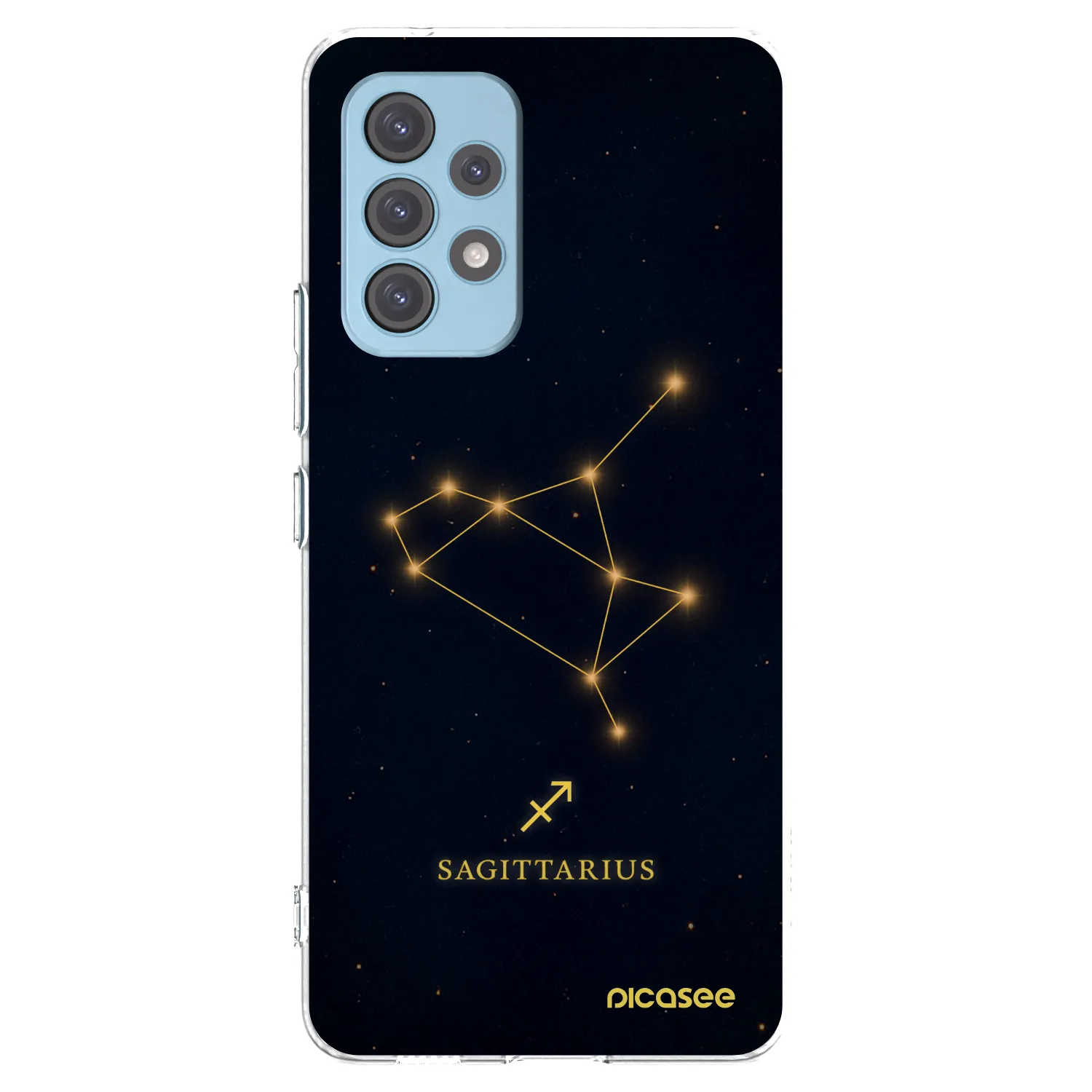 Picasee Samsung Galaxy A53 5G A536 Hülle - Transparentes Silikon - SAGITTARIUS