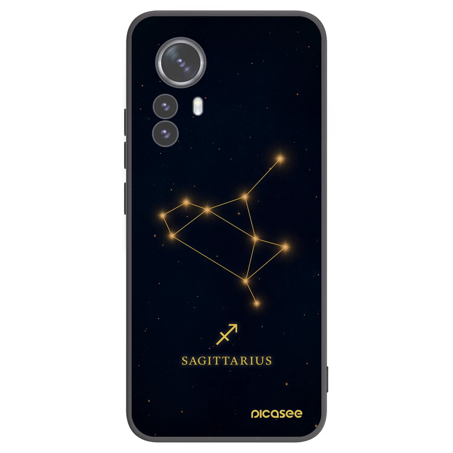 Picasee Xiaomi 12 Pro Hülle - Schwarzes Silikon - SAGITTARIUS