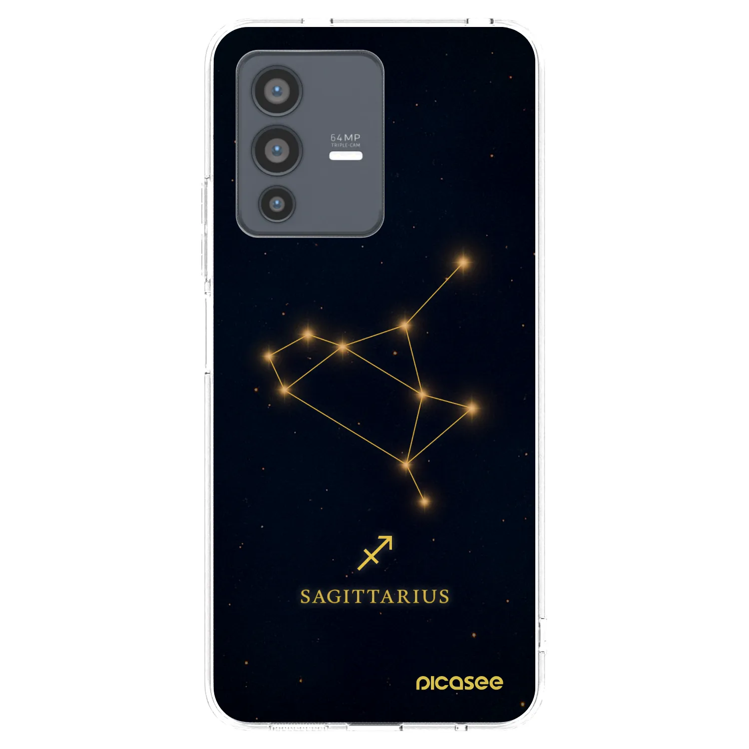 Picasee Vivo V23 5G Hülle - Transparentes Silikon - SAGITTARIUS