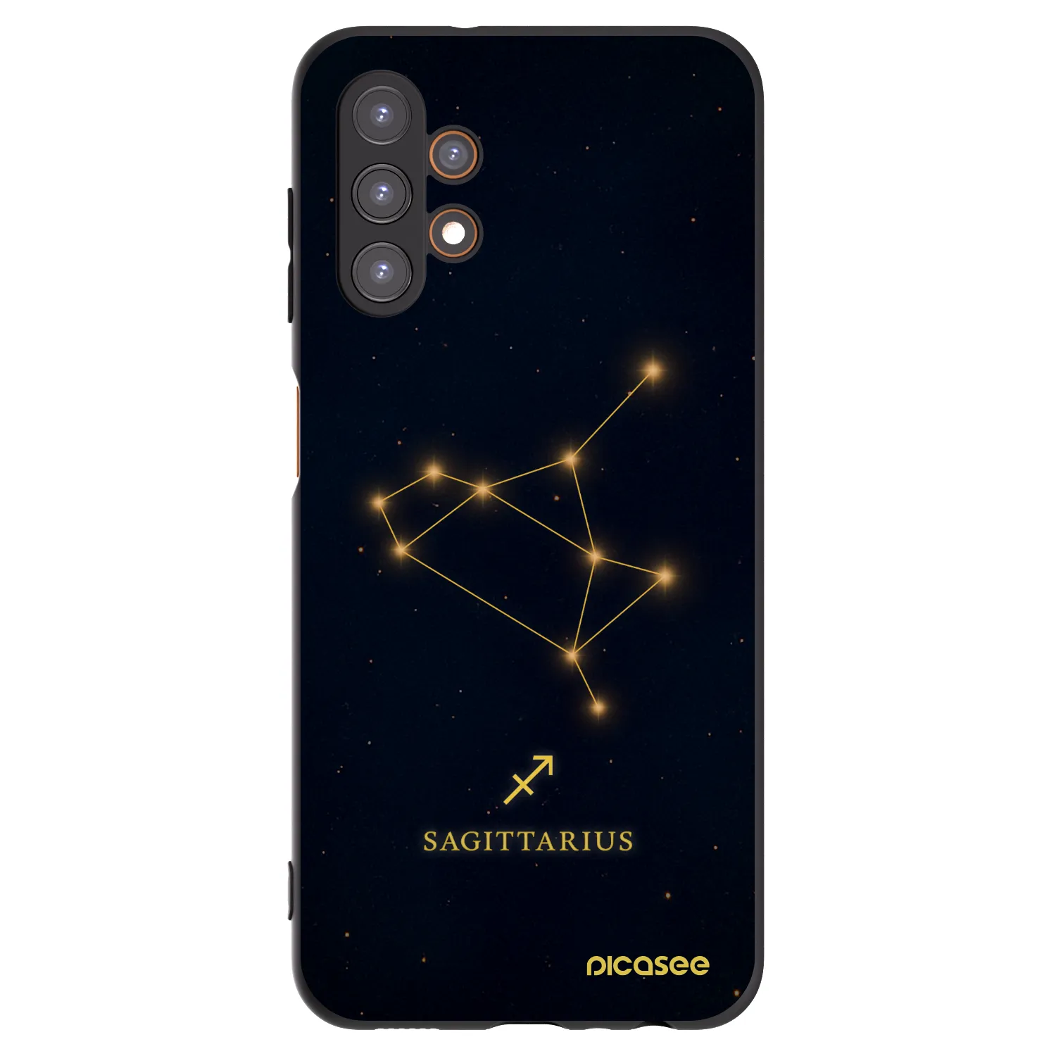 Picasee Samsung Galaxy A13 4G A135 Hülle - Schwarzes Silikon - SAGITTARIUS