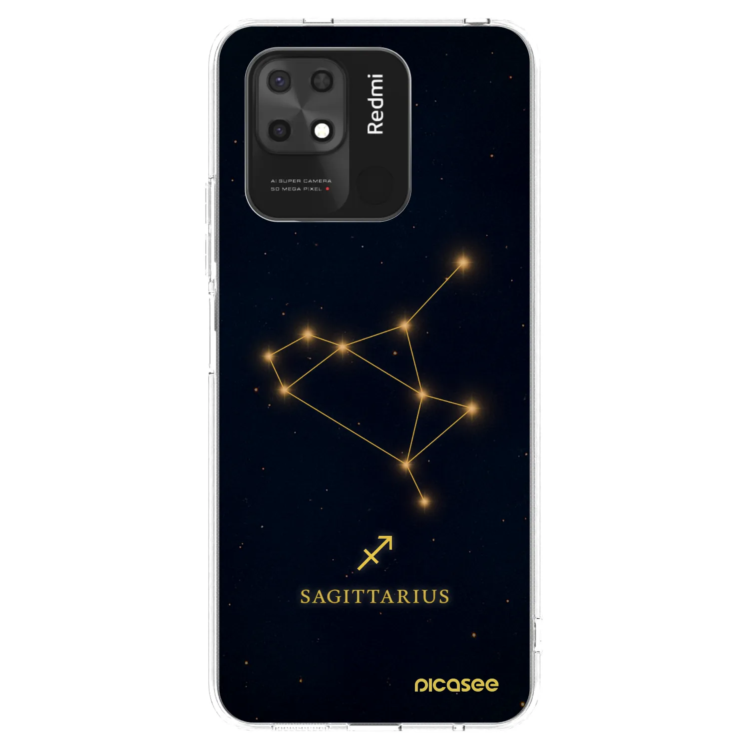 Picasee Xiaomi Redmi 10C Hülle - Transparentes Silikon - SAGITTARIUS