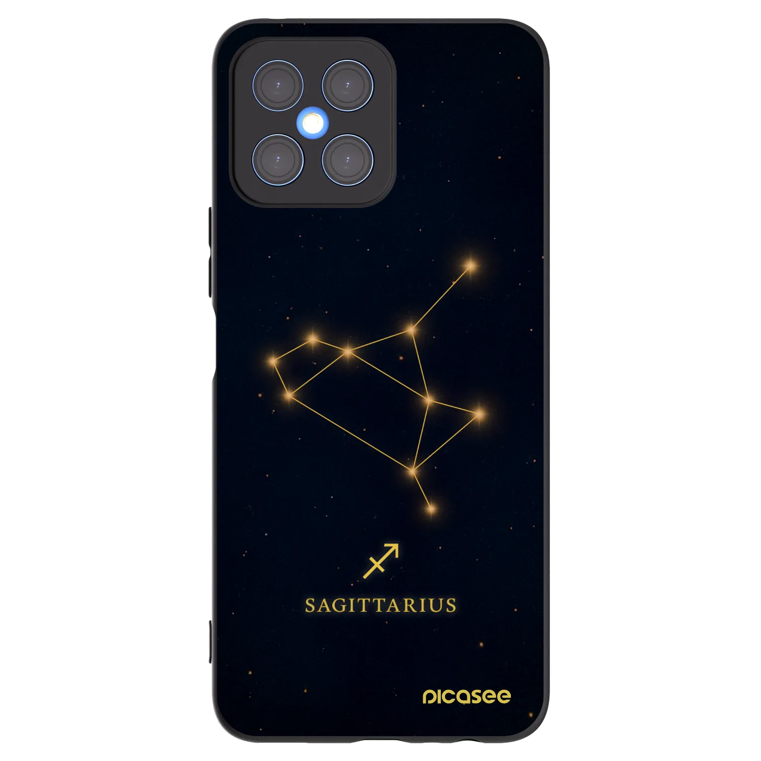 Picasee Honor X8 4G Hülle - Schwarzes Silikon - SAGITTARIUS