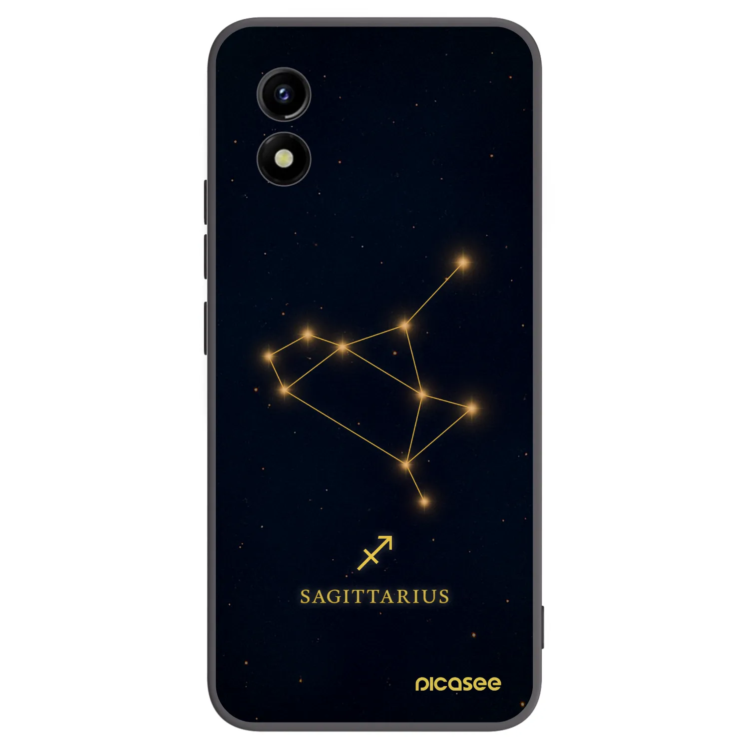 Picasee Vivo Y01 Hülle - Schwarzes Silikon - SAGITTARIUS