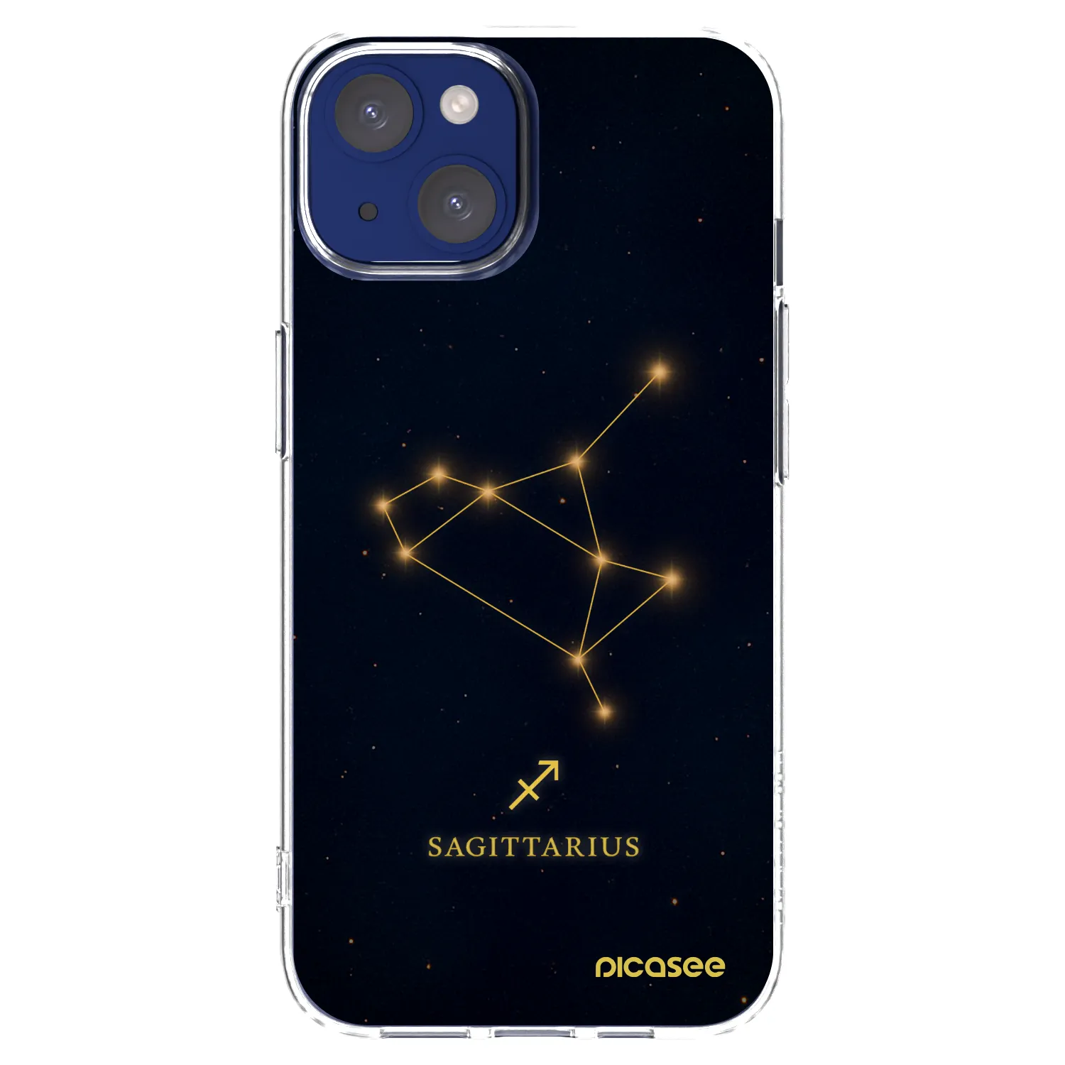 Picasee Apple iPhone 14 Hülle - Transparentes Silikon - SAGITTARIUS