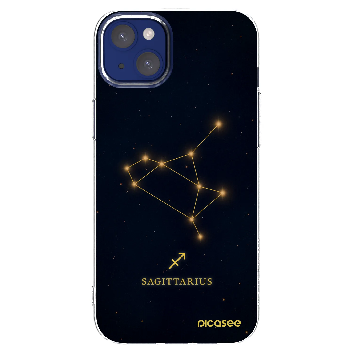 Picasee Apple iPhone 14 Plus Hülle - Transparentes Silikon - SAGITTARIUS